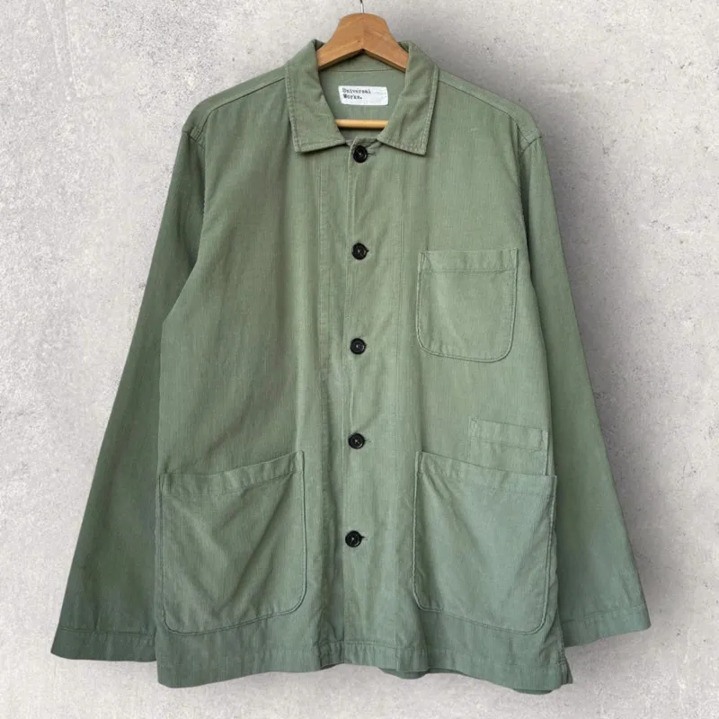 Universal Works Bakers Utility OverShirt Sage M made by Universal Works