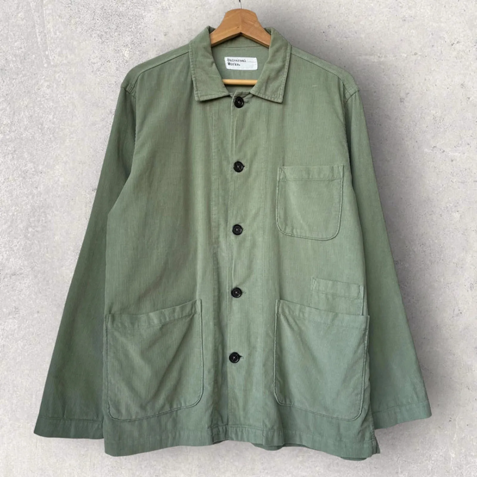 Universal Works Bakers Utility OverShirt Sage M sold by WearHouse UK