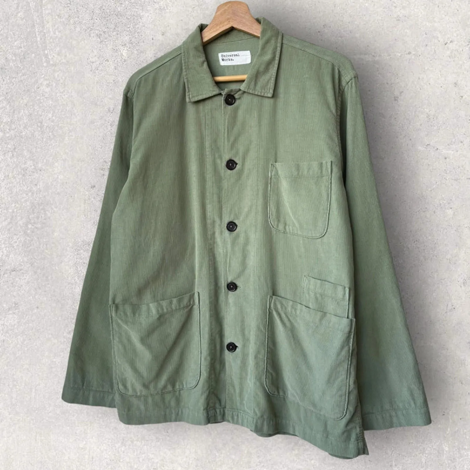 Universal Works Bakers Utility OverShirt Sage M sold by WearHouse UK product image thumbnail 5