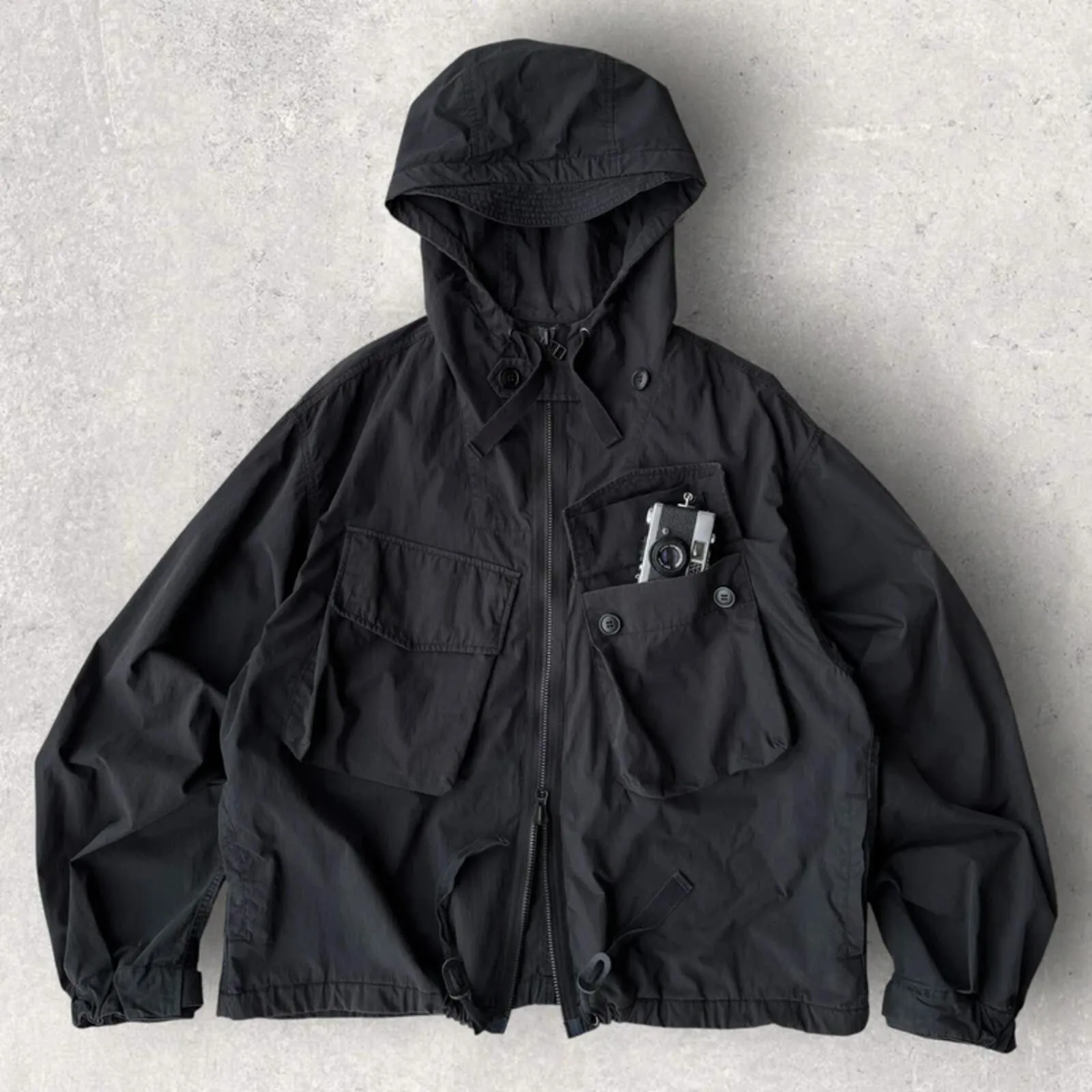 Frizmworks Hooded Utility Smock Black L sold by WearHouse UK