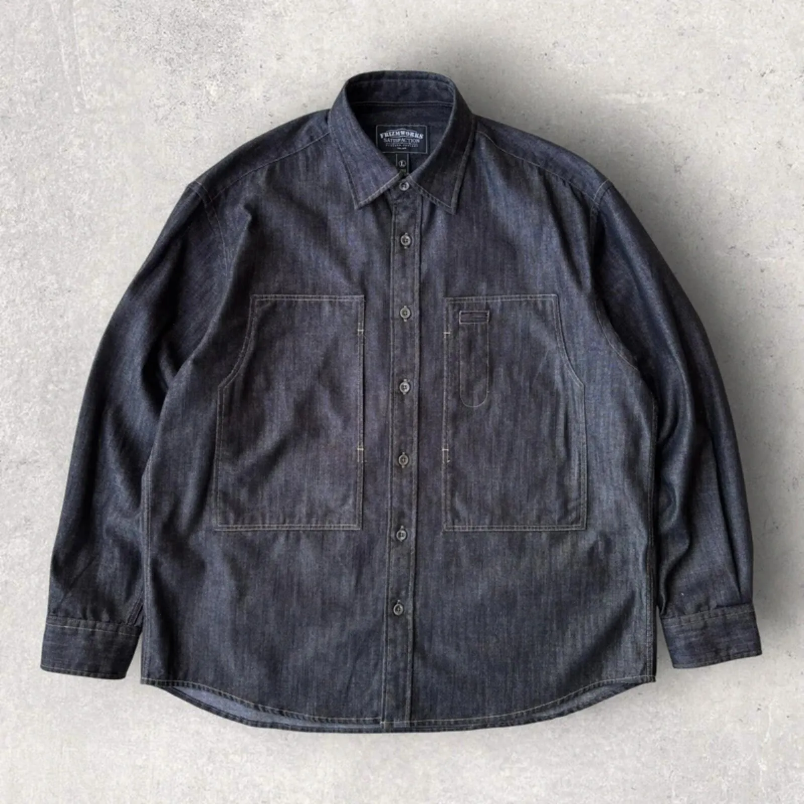 Frizmworks Carpenter Denim Shirt Black L sold by WearHouse UK product image thumbnail 3