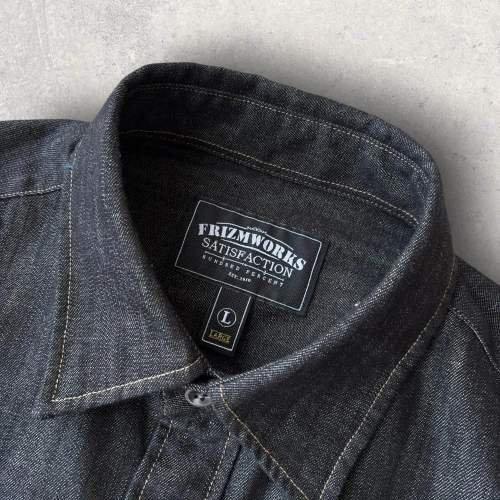 Frizmworks Carpenter Denim Shirt Black L sold by WearHouse UK product image thumbnail 4