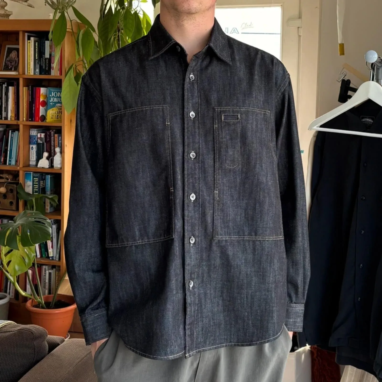 Frizmworks Carpenter Denim Shirt Black L sold by WearHouse UK