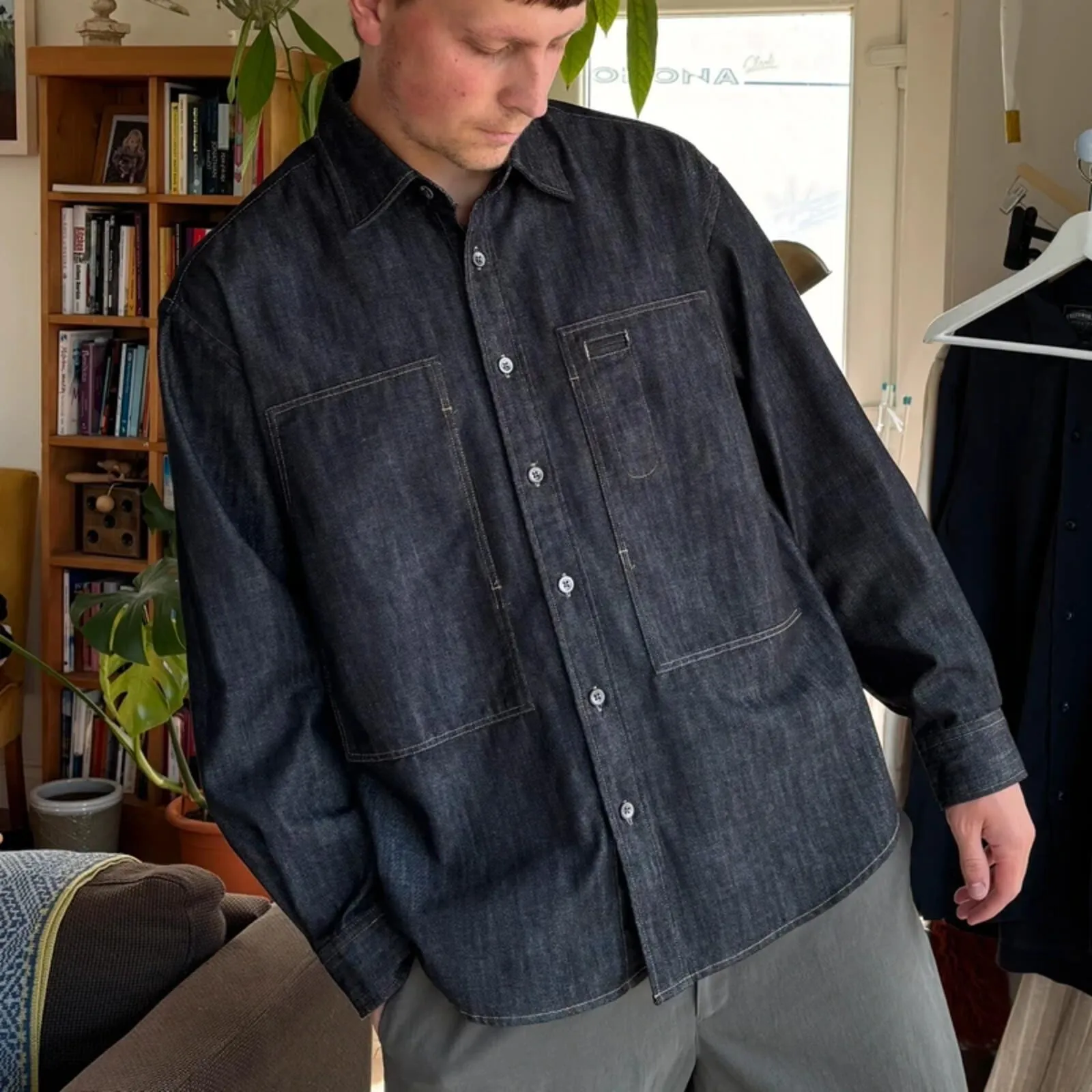 Frizmworks Carpenter Denim Shirt Black L sold by WearHouse UK product image thumbnail 2