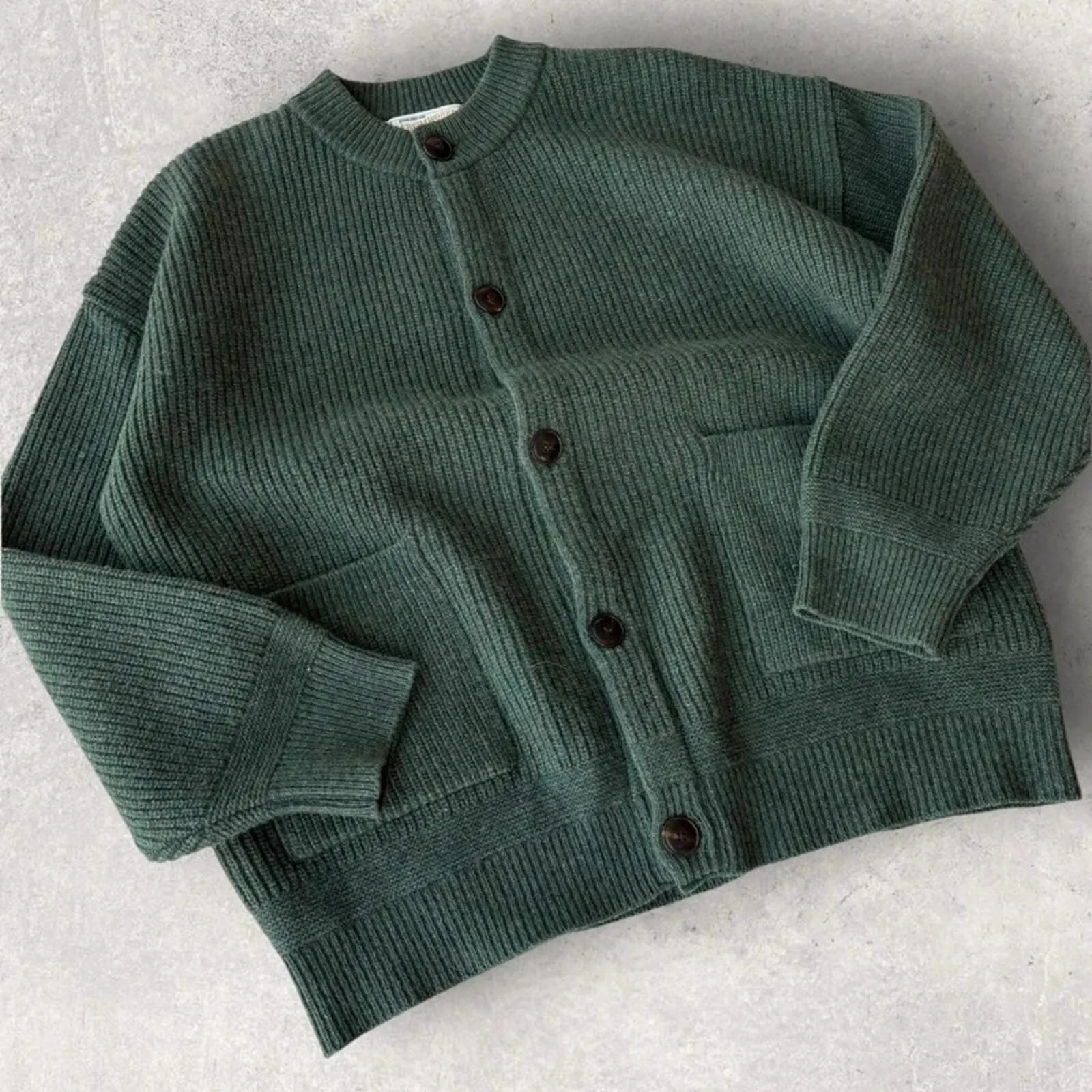 Frizmworks Heavy Wool Round Cardigan Forest Green M sold by WearHouse UK product image thumbnail 3