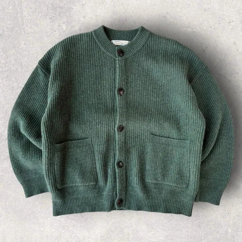 Frizmworks Heavy Wool Round Cardigan Forest Green M made by FrizmWORKS
