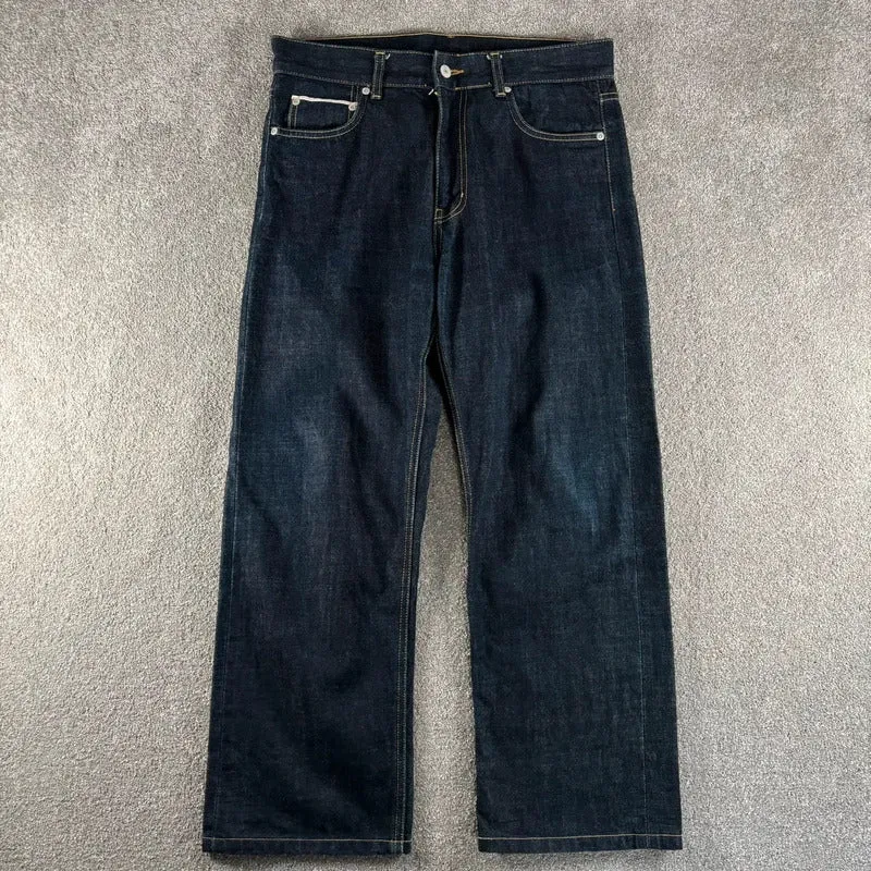 Uniform Bridge Raw Denim Straight Jean Indigo M sold by WearHouse UK