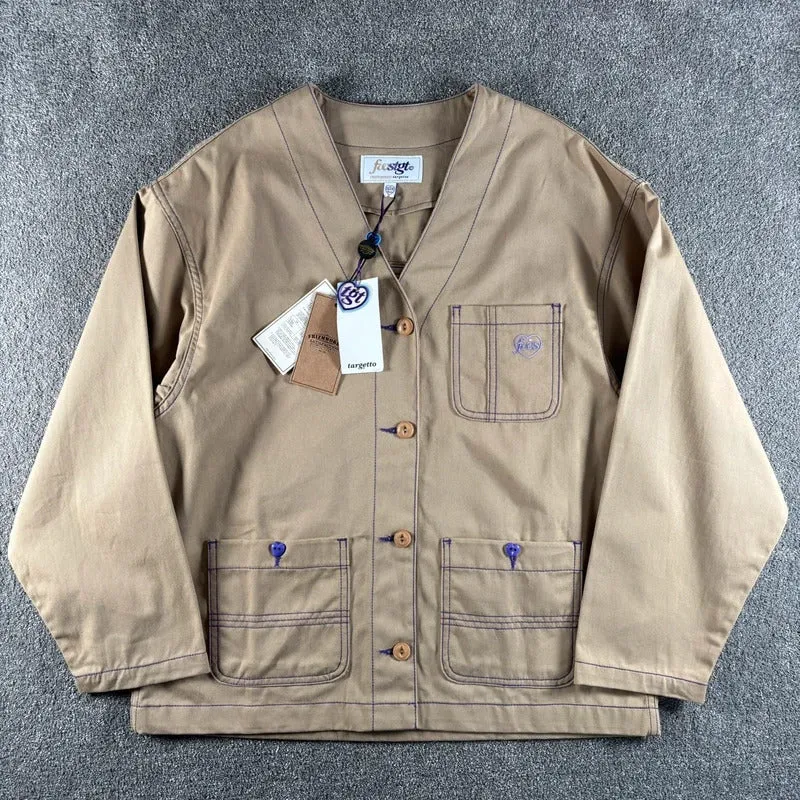 Frizmworks X TGT Liner Work Cardigan Beige M made by FrizmWORKS