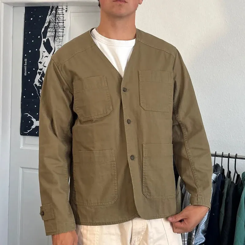 Uniform Bridge Herringbone Work Liner Khaki L made by Uniform Bridge