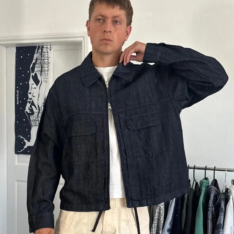 Frizmworks Linen Boxy Overshirt Indigo M made by FrizmWORKS