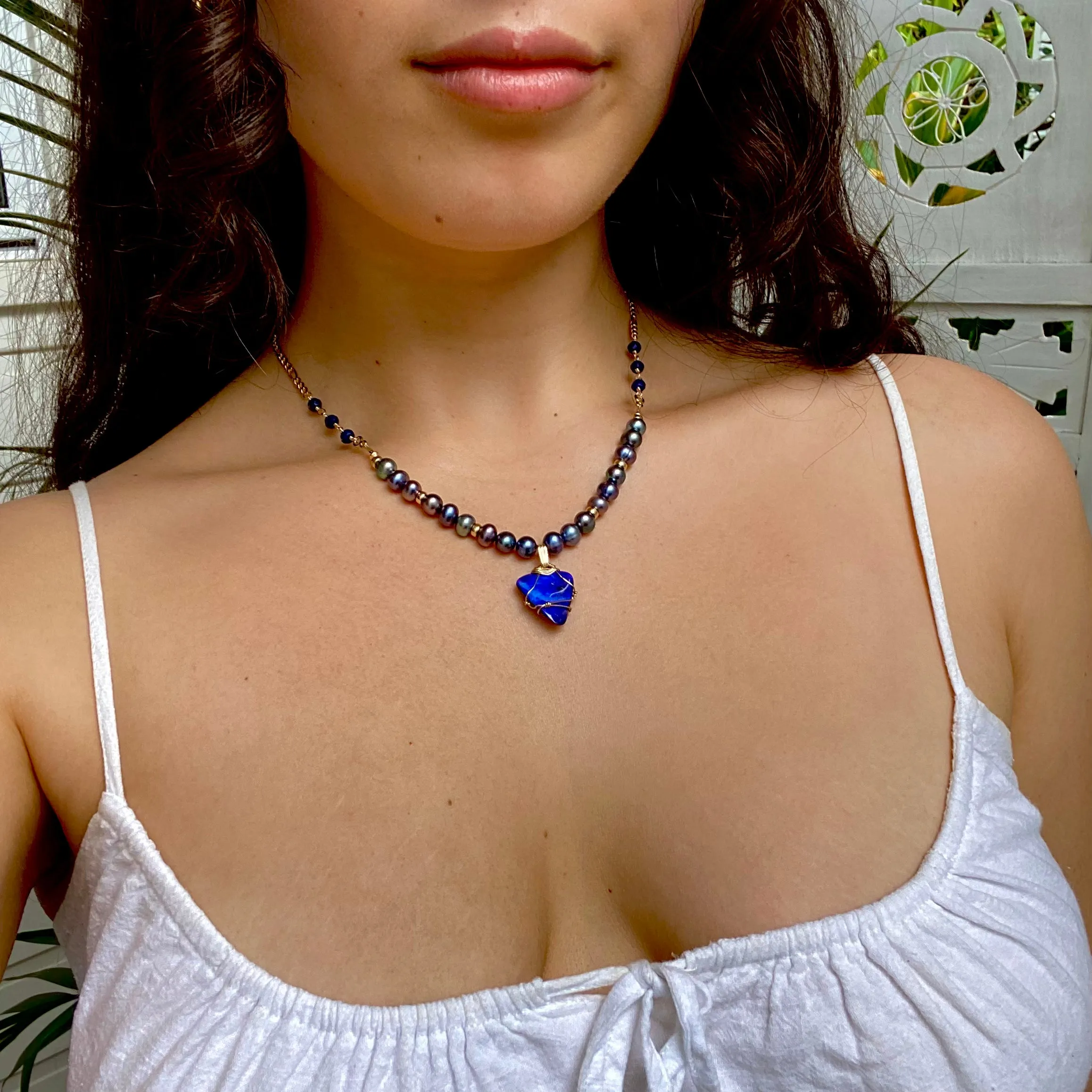 Aditi opal necklace sold by Ace of Swords product image thumbnail 4