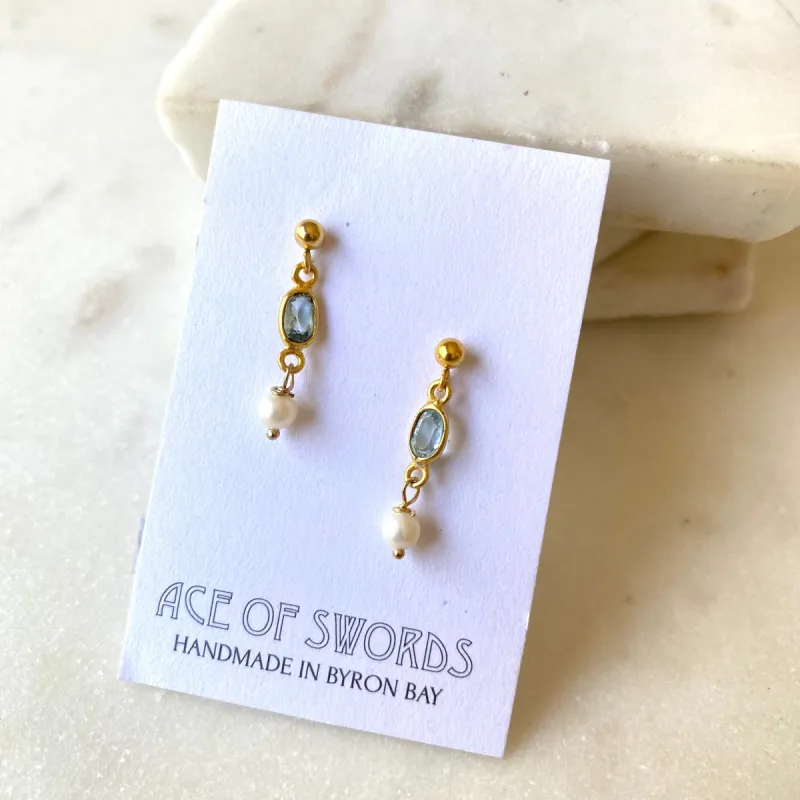 Aquamarine studs sold by Ace of Swords
