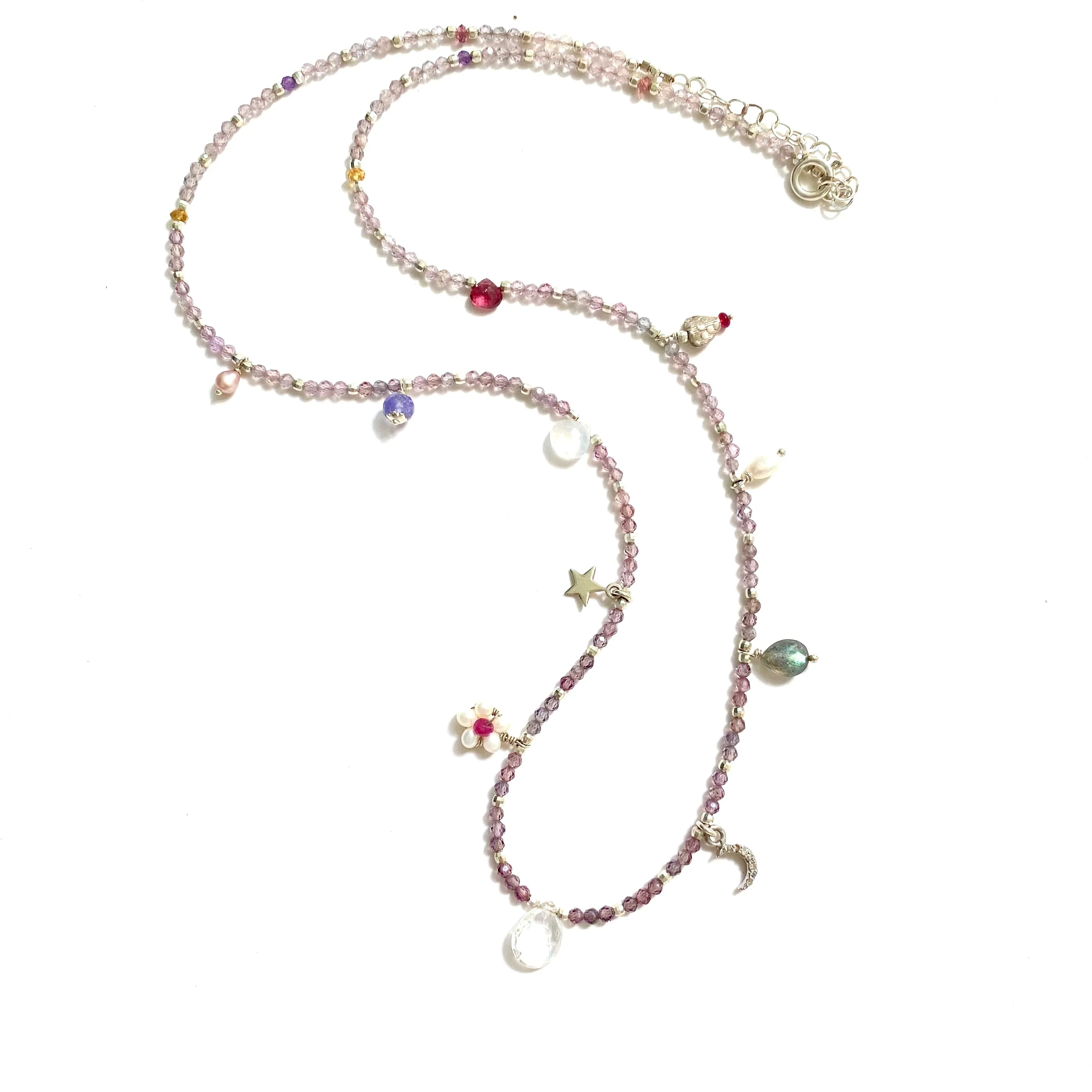 Iolite charm necklace - silver sold by Ace of Swords