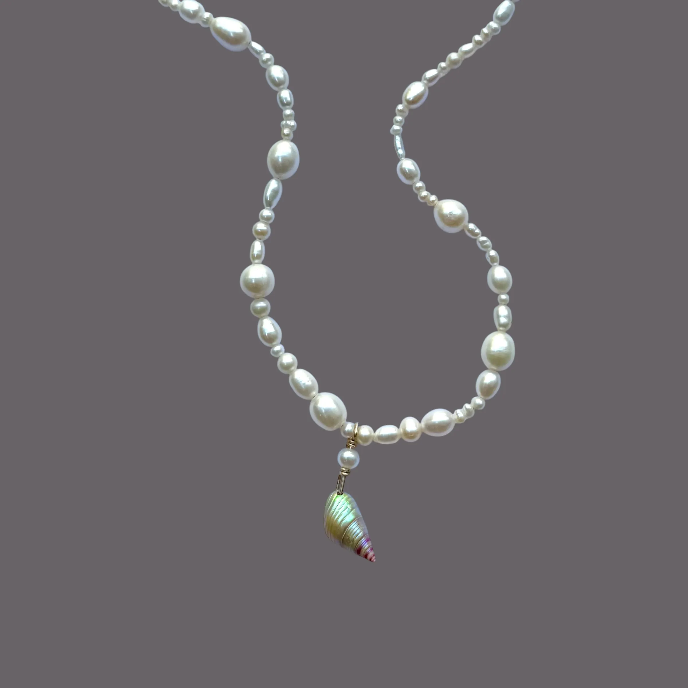 Rainbow kelp shell necklace sold by Ace of Swords product image thumbnail 4