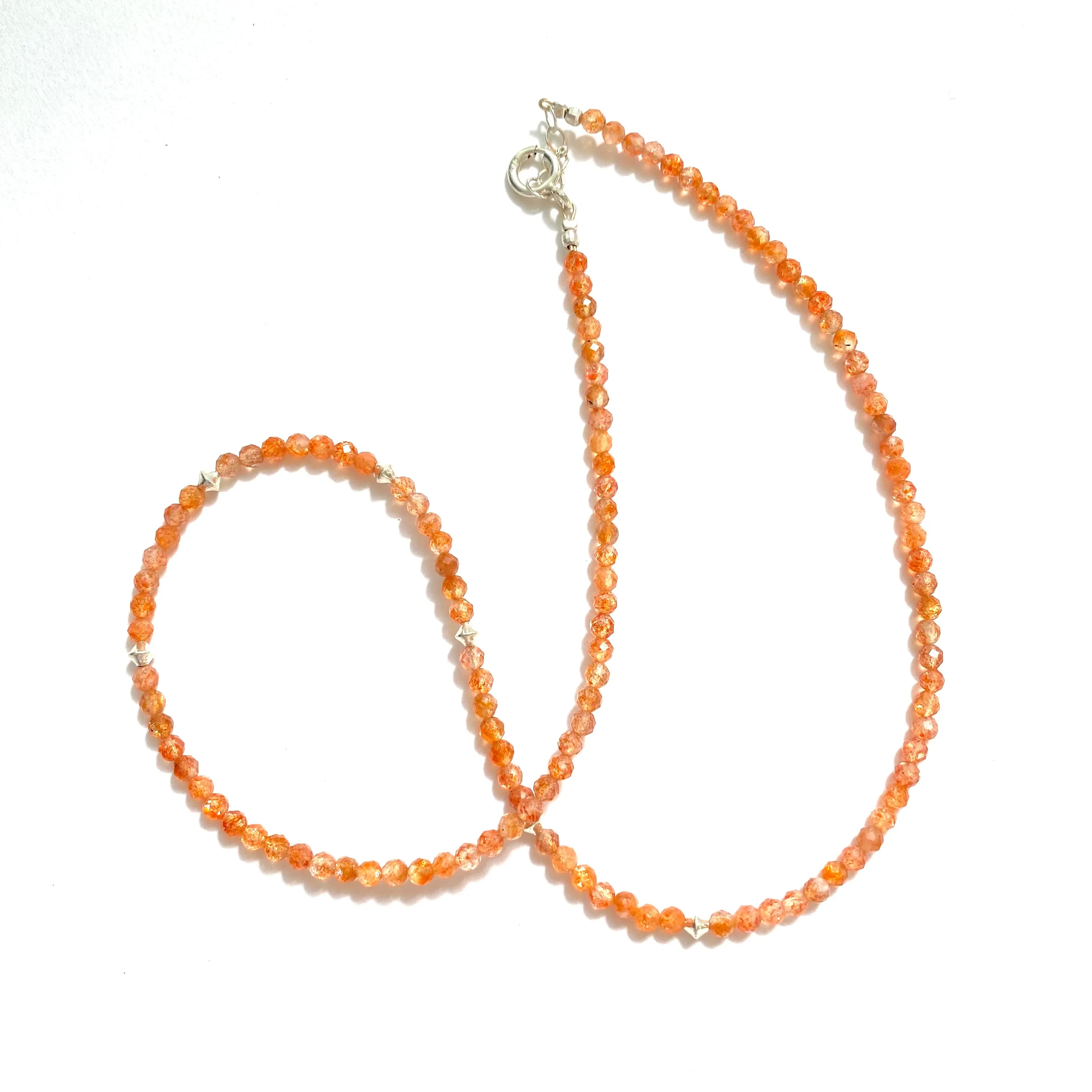 Sunstone beads - silver sold by Ace of Swords product image thumbnail 2