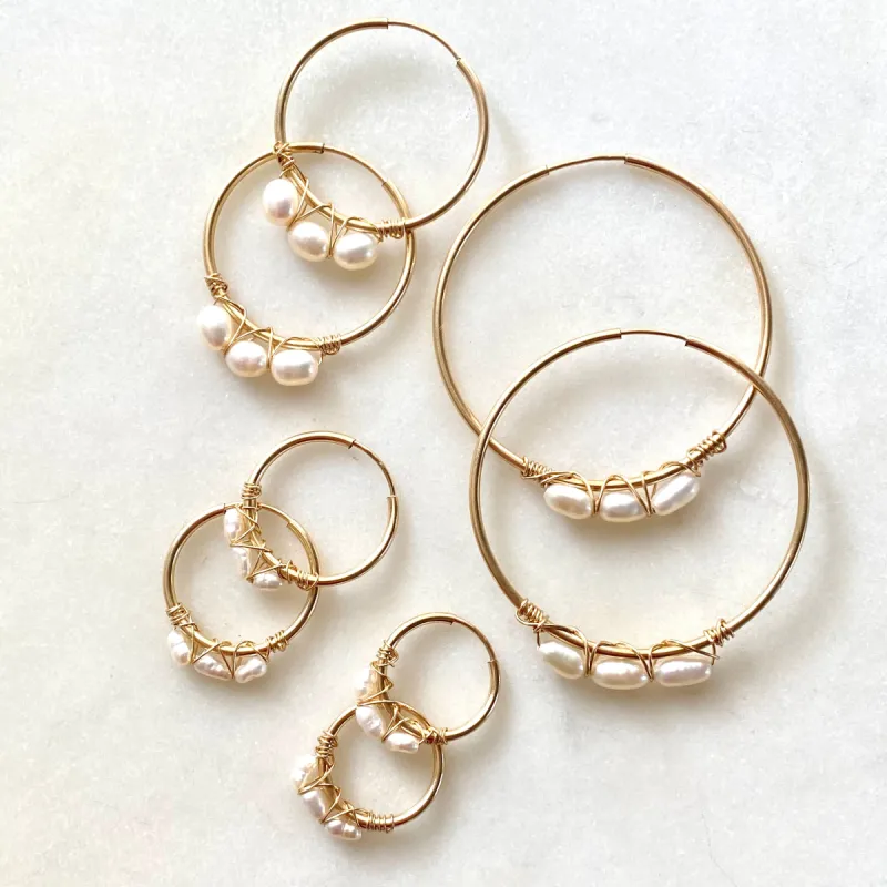 Eden - wrapped hoops - 14ct Gold fill sold by Ace of Swords