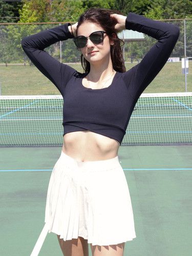 Pleated Tennis Skirt w. Shorts | White sold by Shop Dressr