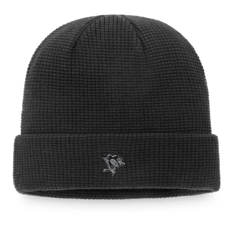 PITTSURGH PENGUINS FANATICS MEN'S BLACK ICE CUFF BEANIE TOQUE sold by Pro Hockey Life
