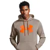 UNDER ARMOUR MEN'S ARMOUR FLEECE BIG LOGO HOODIE - TAUPE/ORANGE sold by Pro Hockey Life