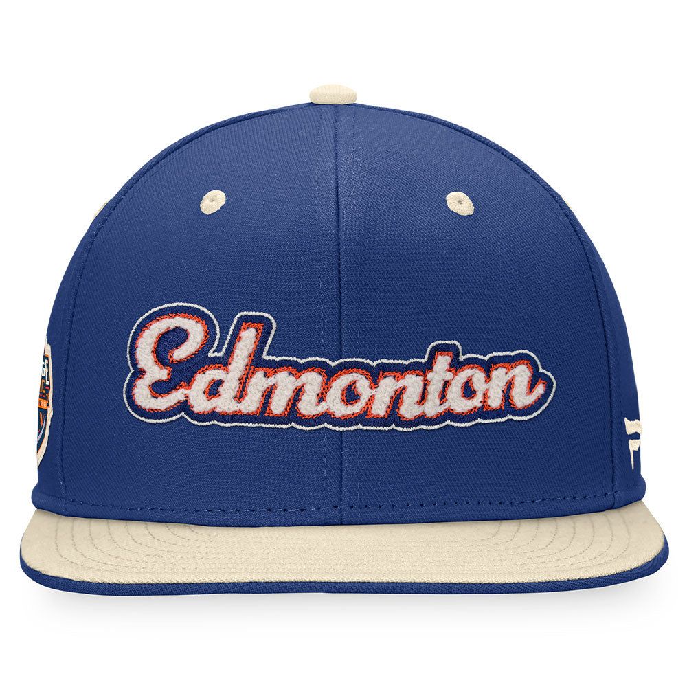 FANATICS EDMONTON OILERS 2023 NHL HERITAGE CLASSIC ADULT STRUCTURED SNAPBACK HAT sold by Pro Hockey Life product image thumbnail 2