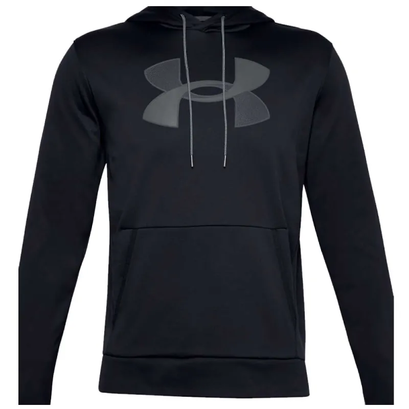 UNDER ARMOUR MEN'S ARMOUR FLEECE BIG LOGO HOODIE - BLACK/GREY sold by Pro Hockey Life