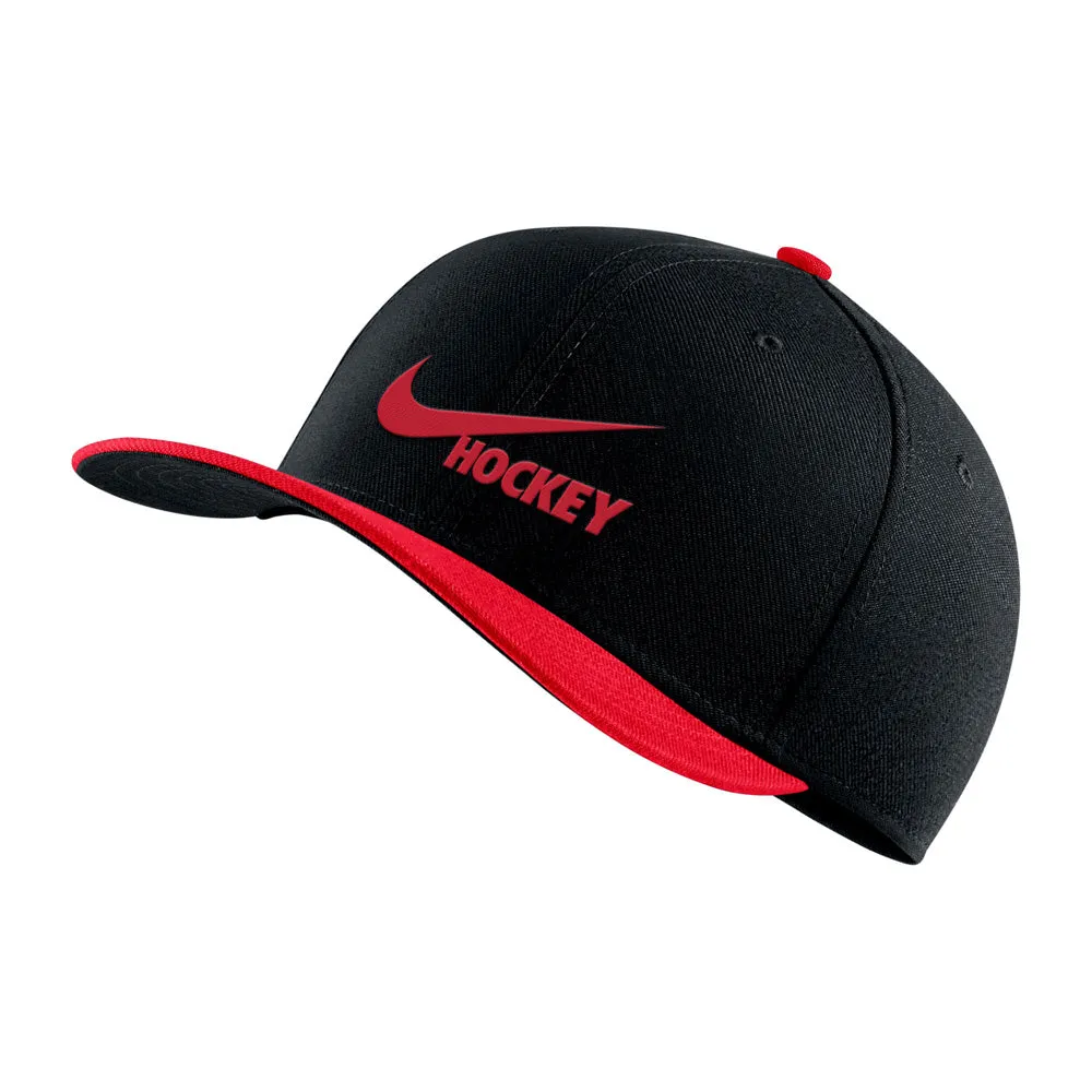 NIKE HOCKEY DRI-FIT SWOOSH BLACK/RED FLEX HAT sold by Pro Hockey Life