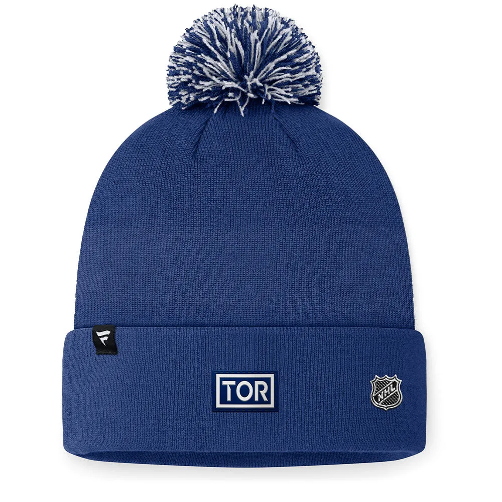 FANATICS TORONTO MAPLE LEAFS AUTHENTIC PRO 2024 DRAFT CUFFED POM TOQUE sold by Pro Hockey Life product image thumbnail 2