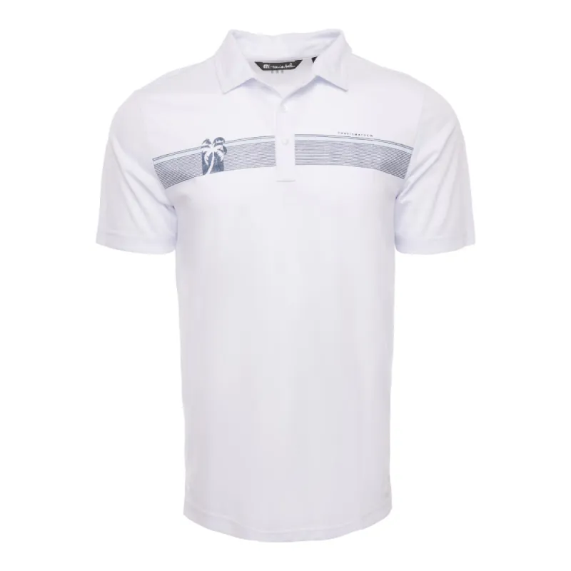 Travis Mathew Wall Of Water White Polo sold by Pro Hockey Life