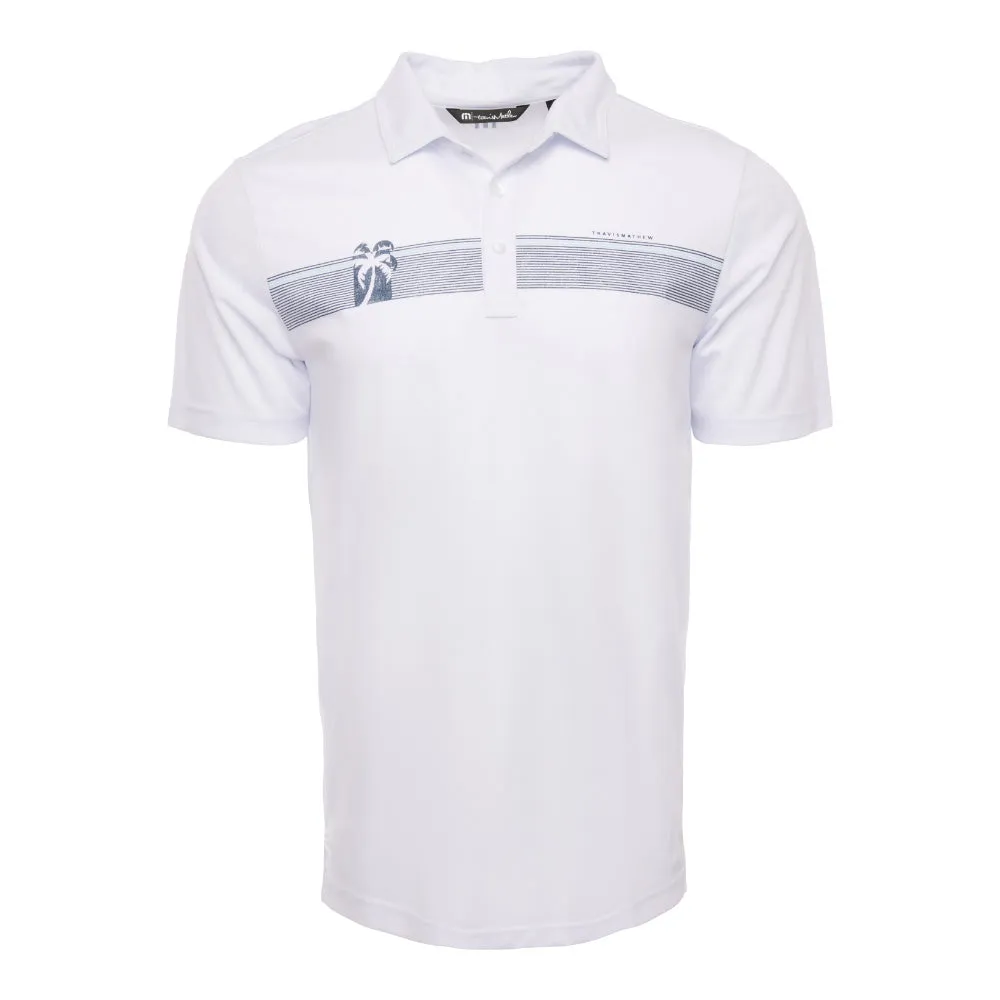 Travis Mathew Wall Of Water White Polo sold by Pro Hockey Life