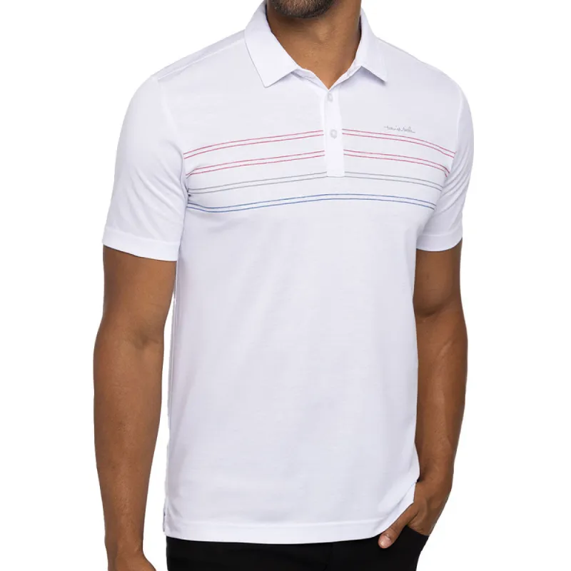 Travismathew Madero White Polo Shirt sold by Pro Hockey Life