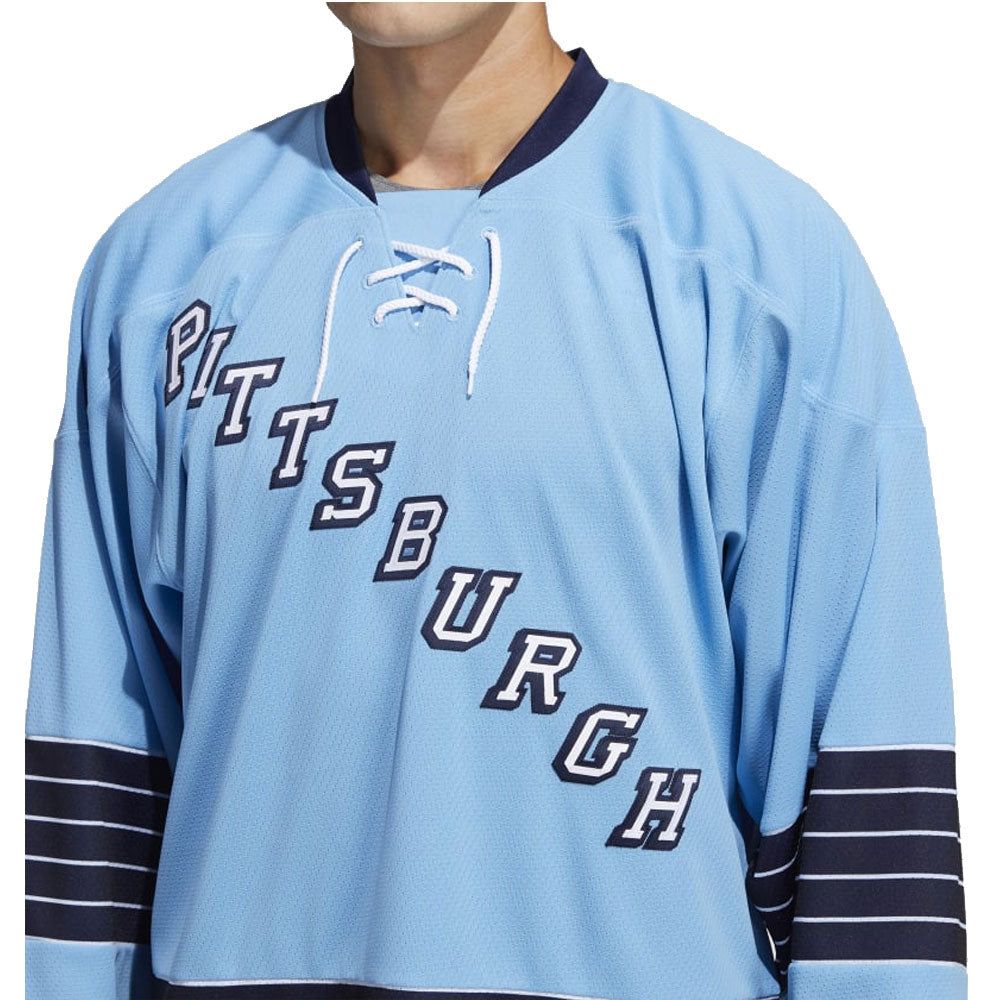 PITTSBURGH PENGUINS ADIDAS TEAM CLASSICS ADULT BABY BLUE HOCKEY JERSEY sold by Pro Hockey Life product image thumbnail 4