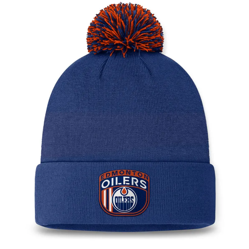 FANATICS EDMONTON OILERS AUTHENTIC PRO 2024 DRAFT CUFFED POM TOQUE sold by Pro Hockey Life