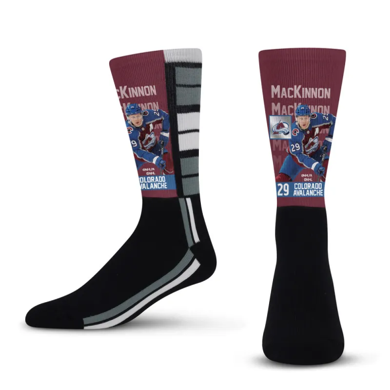 Colorado Avalanche Nathan Mackinnon Finigan Socks sold by Pro Hockey Life