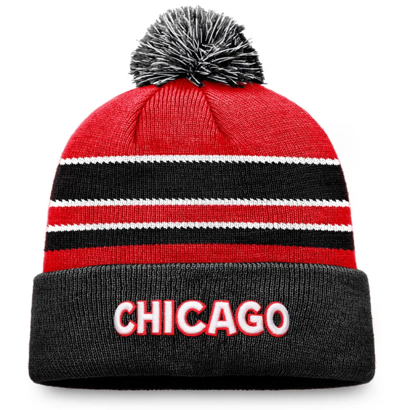 Fanatics Chicago Blackhawks Special Edition 2.0 Cuffed Beanie With Pom sold by Pro Hockey Life