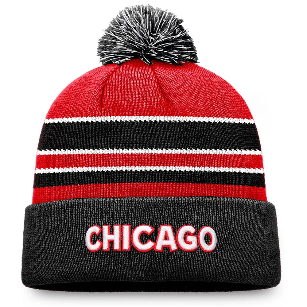 Fanatics Chicago Blackhawks Special Edition 2.0 Cuffed Beanie With Pom sold by Pro Hockey Life