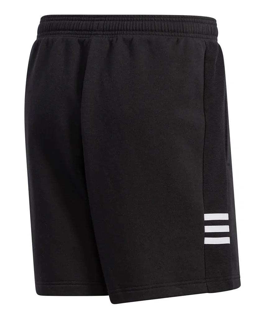 ADIDAS ADULT COZY FLEECE SHORTS - BLACK/WHITE sold by Pro Hockey Life product image thumbnail 2