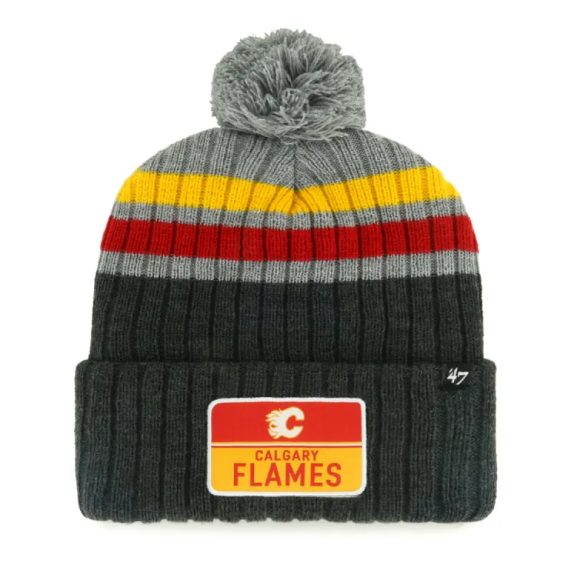 Calgary Flames Stack 47 Cuffed Knit Grey Toque sold by Pro Hockey Life