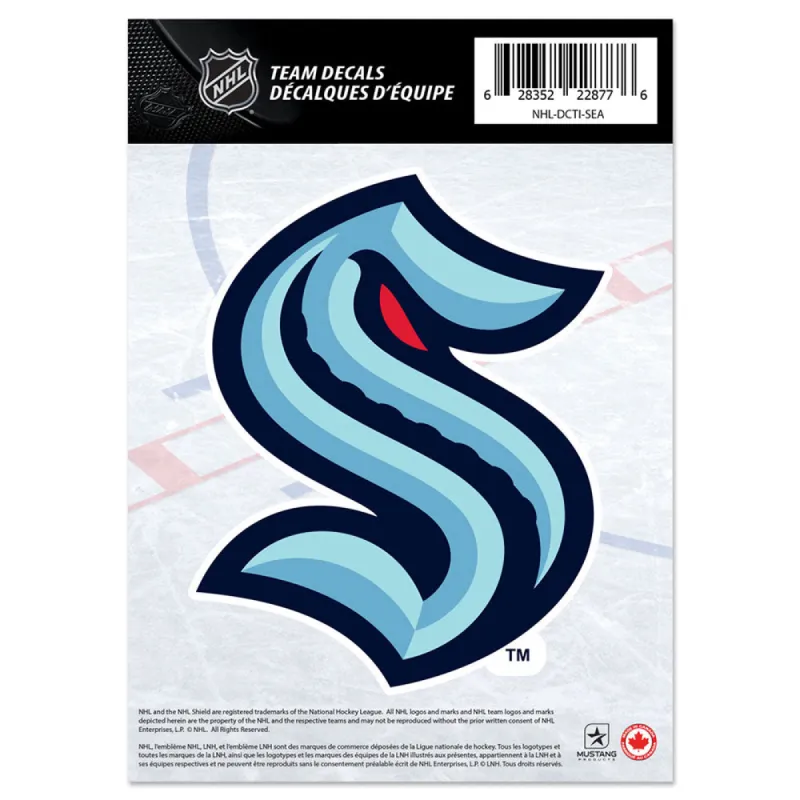 Seattle Kraken 5" X 7" Primary Logo Decal made by Pro Hockey Life
