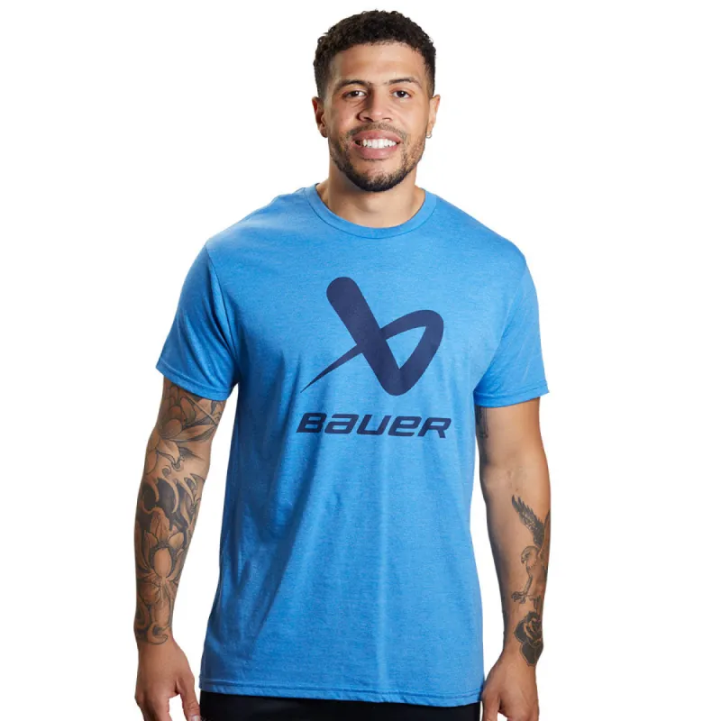 Bauer Core Lockup Crew Adult Blue T Shirt sold by Pro Hockey Life