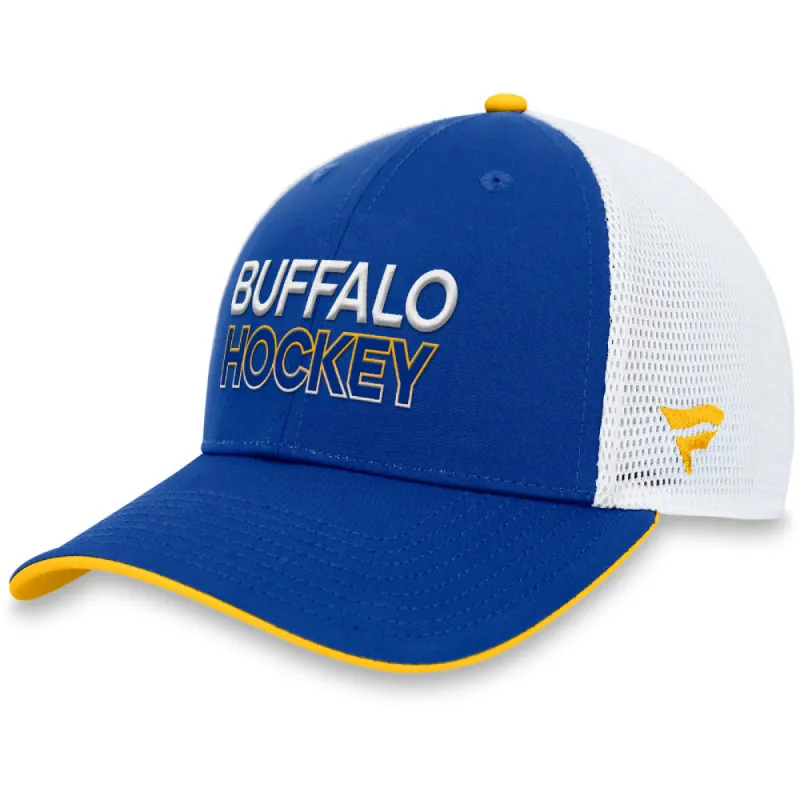FANATICS BUFFALO SABRES AUTHENTIC PRO RINK STRUCTURED TRUCKER HAT sold by Pro Hockey Life