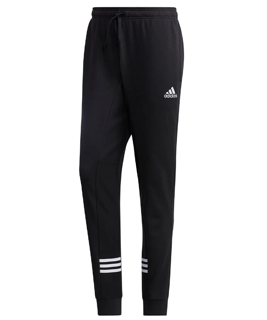 ADIDAS ADULT COZY FLEECE JOGGERS - BLACK/WHITE sold by Pro Hockey Life