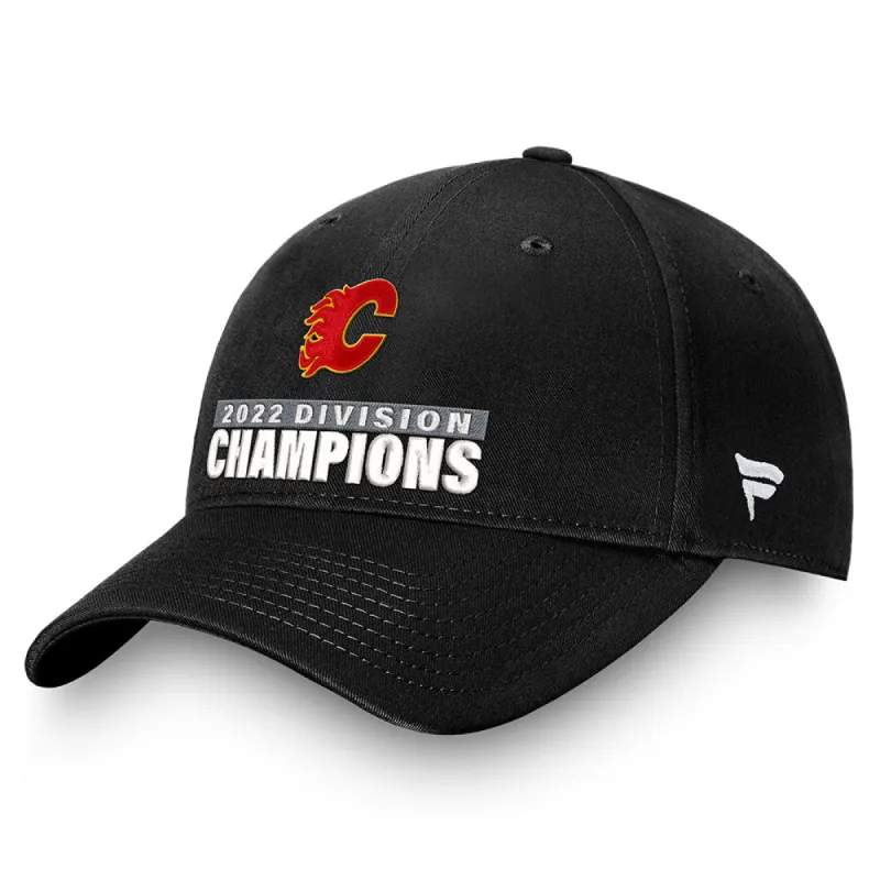 Fanatics Calgary Flames 2022 Pacific Division Champions Snapback Hat sold by Pro Hockey Life