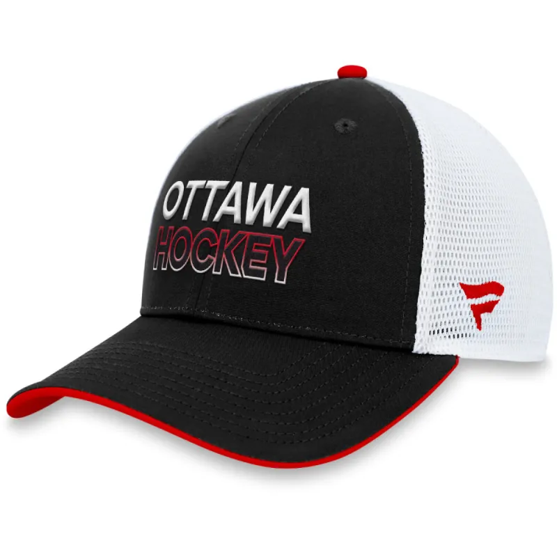 Fanatics Ottawa Senators Authentic Pro Rink Structured Trucker Hat sold by Pro Hockey Life
