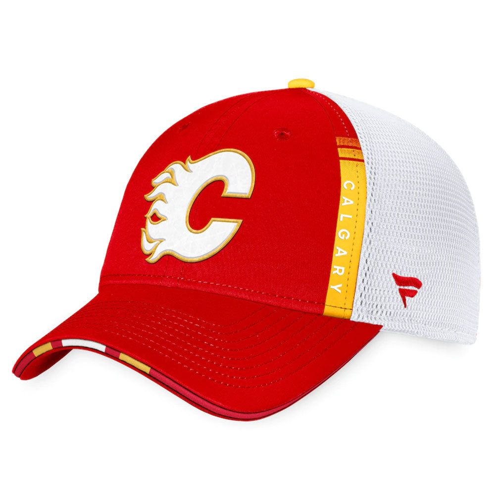 CALGARY FLAMES FANATICS AUTHENTIC PRO 2022 NHL DRAFT STRUCTURED TRUCKER HAT sold by Pro Hockey Life