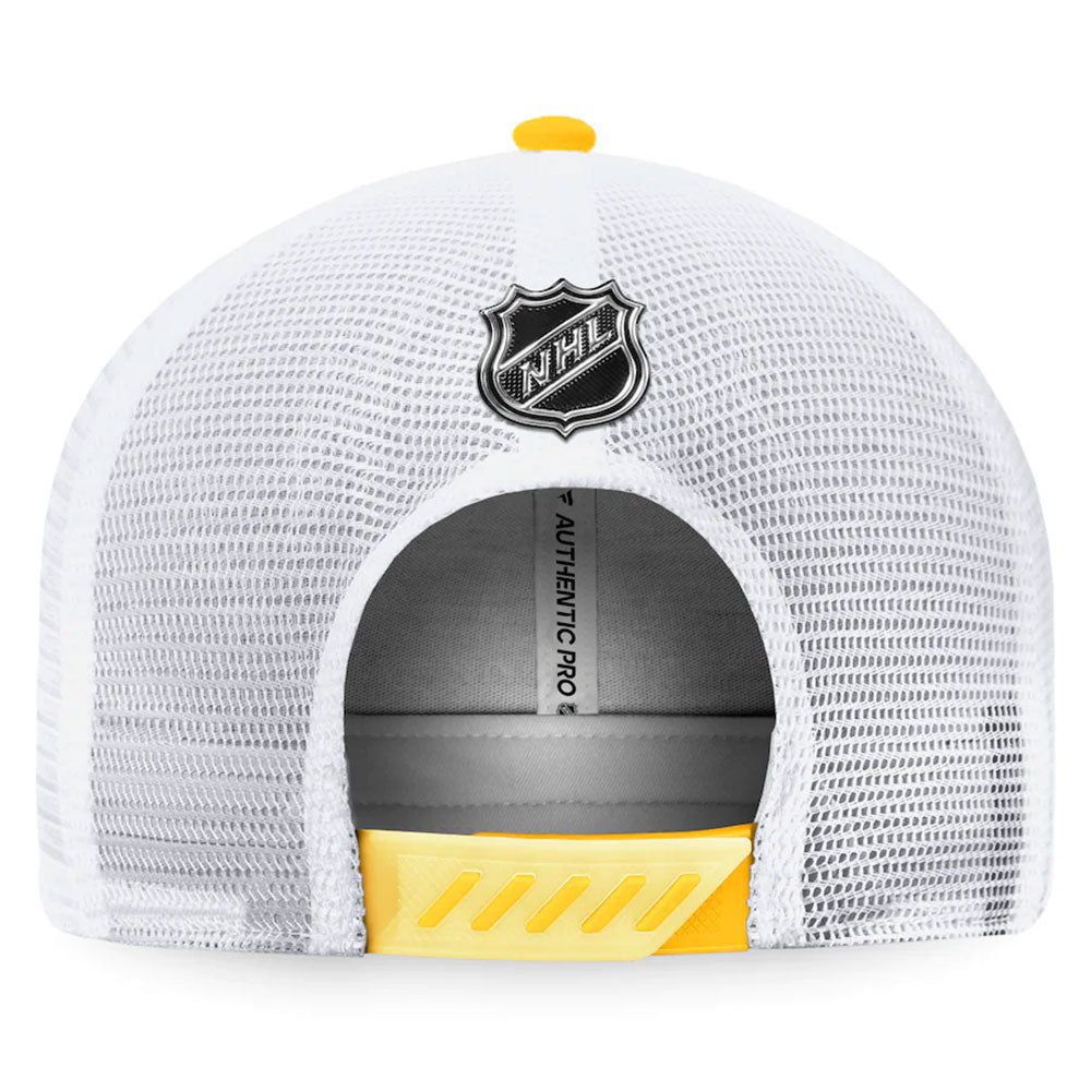 CALGARY FLAMES FANATICS AUTHENTIC PRO 2022 NHL DRAFT STRUCTURED TRUCKER HAT sold by Pro Hockey Life product image thumbnail 4