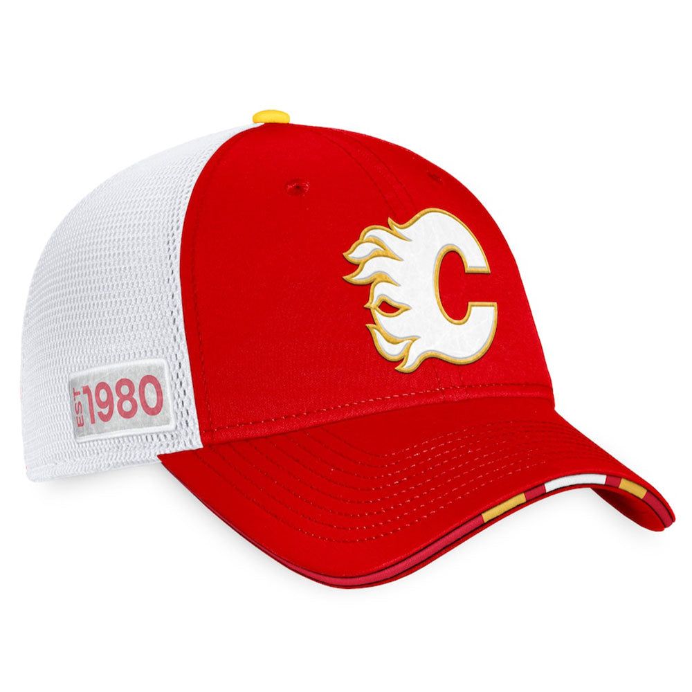 CALGARY FLAMES FANATICS AUTHENTIC PRO 2022 NHL DRAFT STRUCTURED TRUCKER HAT sold by Pro Hockey Life product image thumbnail 3