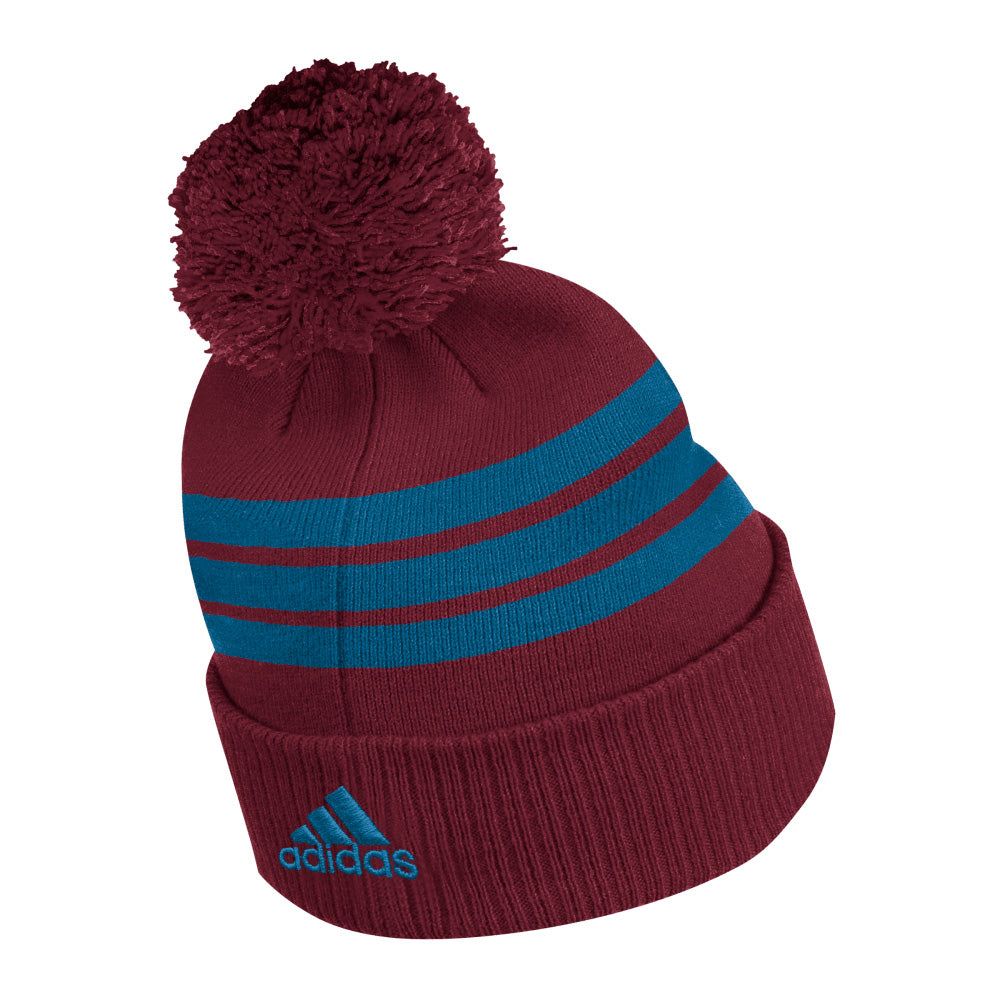 ADIDAS COLORADO AVALANCHE CUFFED KNIT POM TOQUE sold by Pro Hockey Life product image thumbnail 2