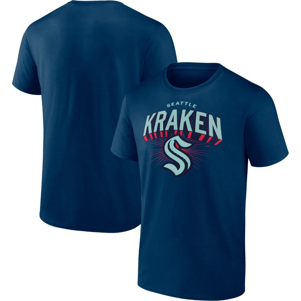 Fanatics Seattle Kraken Primary Logo Navy T Shirt sold by Pro Hockey Life product image thumbnail 3