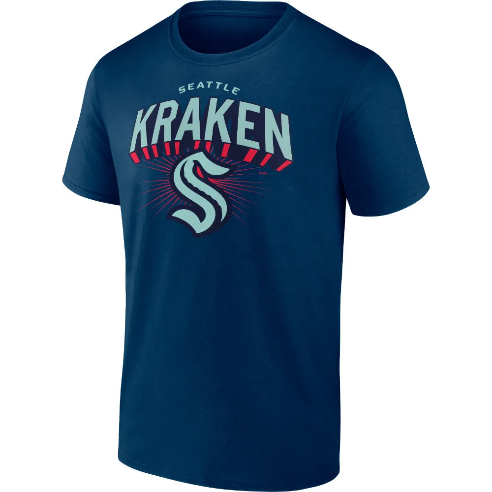 Fanatics Seattle Kraken Primary Logo Navy T Shirt sold by Pro Hockey Life