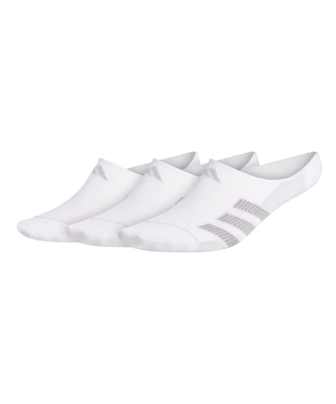 Adidas Men'S 3S No Show Socks - 3 Pack - White sold by Pro Hockey Life